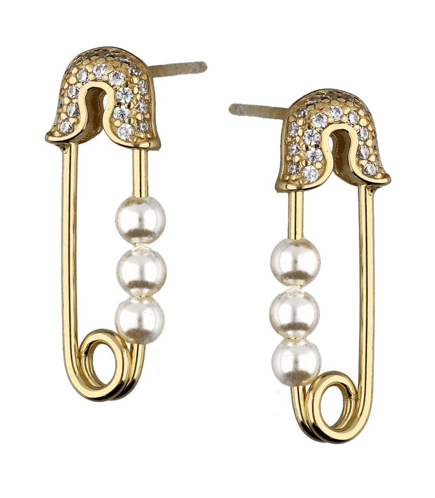 Silver Earrings Pearl