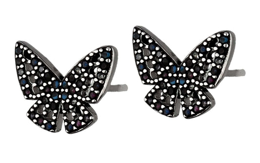 Silver Earrings Butterfly