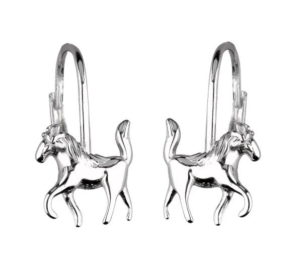 Silver Earrings Horse Kids Eng.