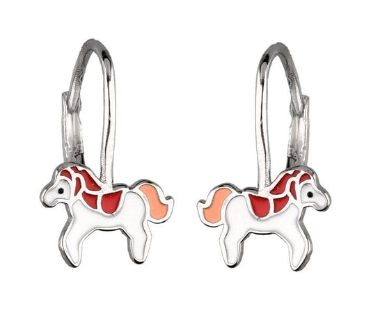 Silver Earrings Horse Kids Eng.