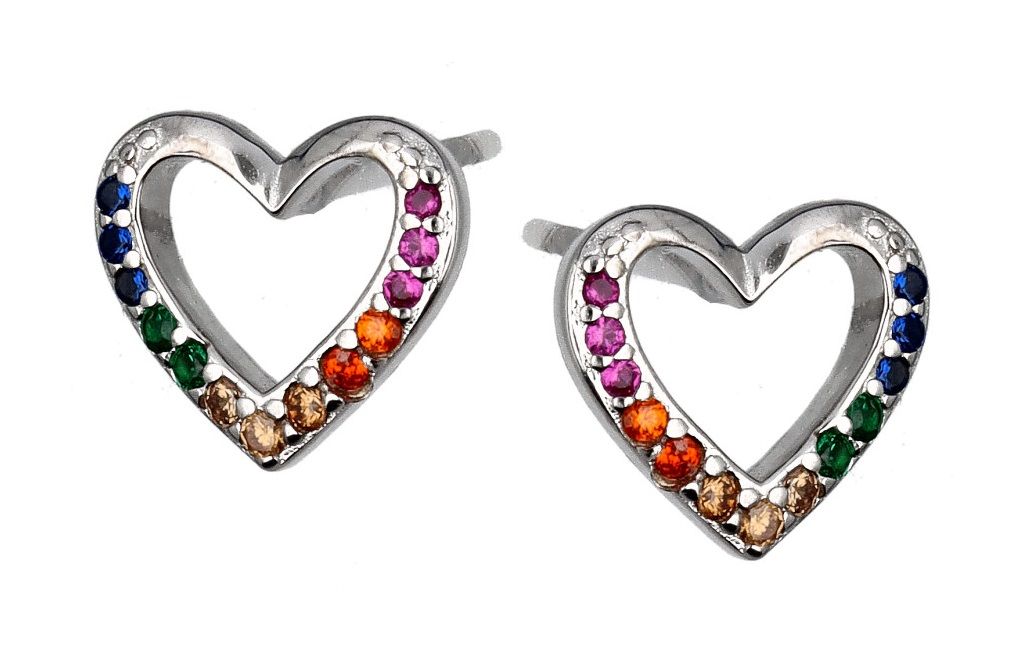 Silver Earrings Heart