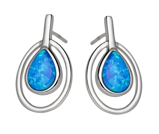 Silver Earrings Opal Op05