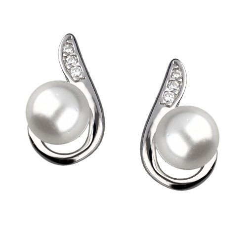 Silver Earrings Pearl