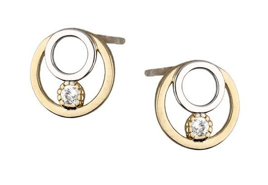 Silver Earrings Gold&Rhodium