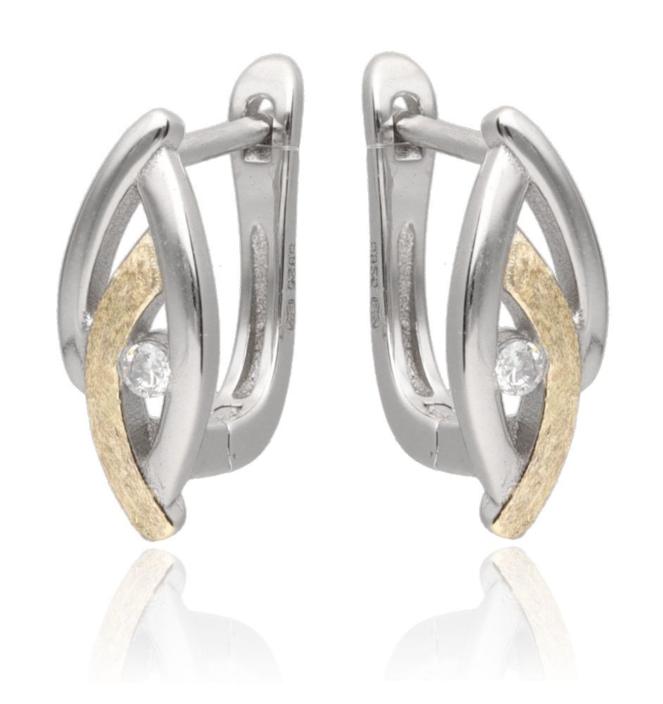 Silver Earrings Rhodium&Gold