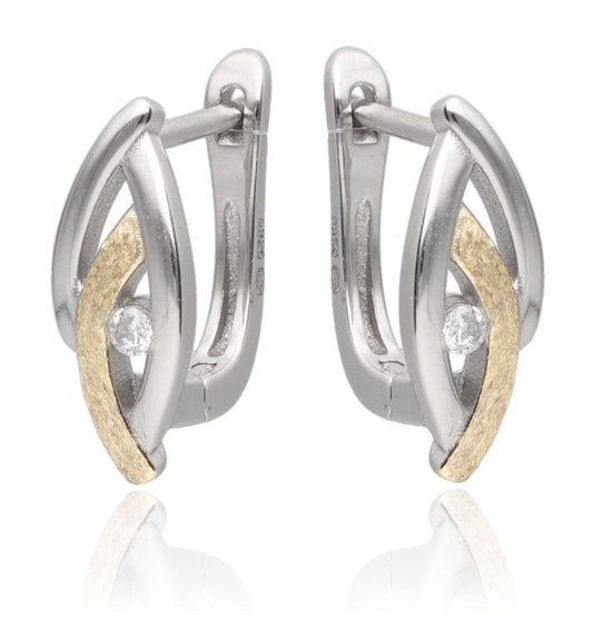 Silver Earrings Rhodium&Gold