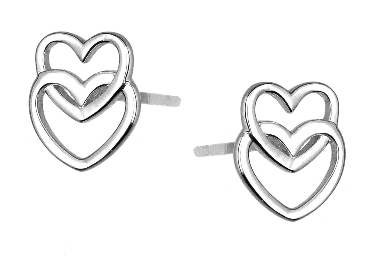 Silver Earrings Heart