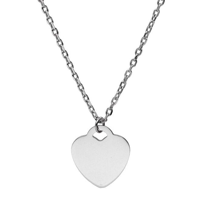 Silver Necklace Hearts