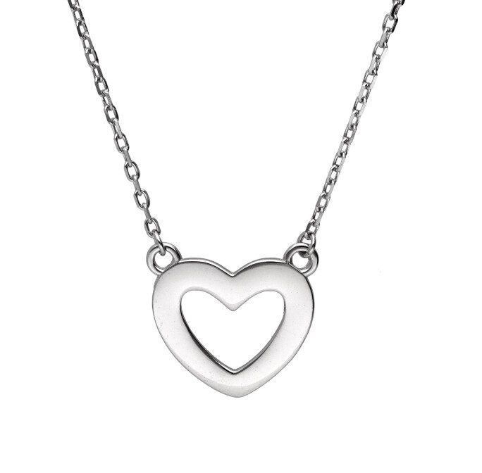 Silver Necklace Heart