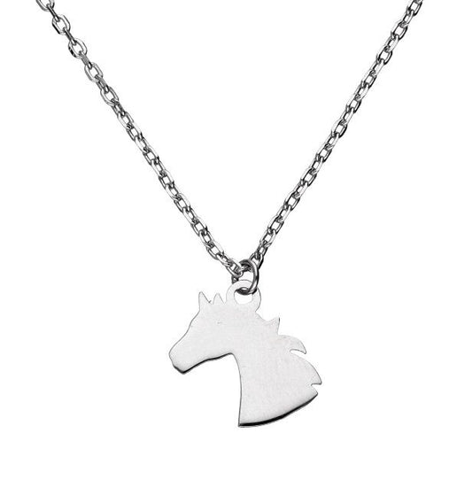 Silver Necklace Horse