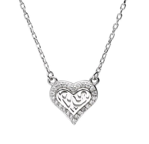 Silver Necklace Heart