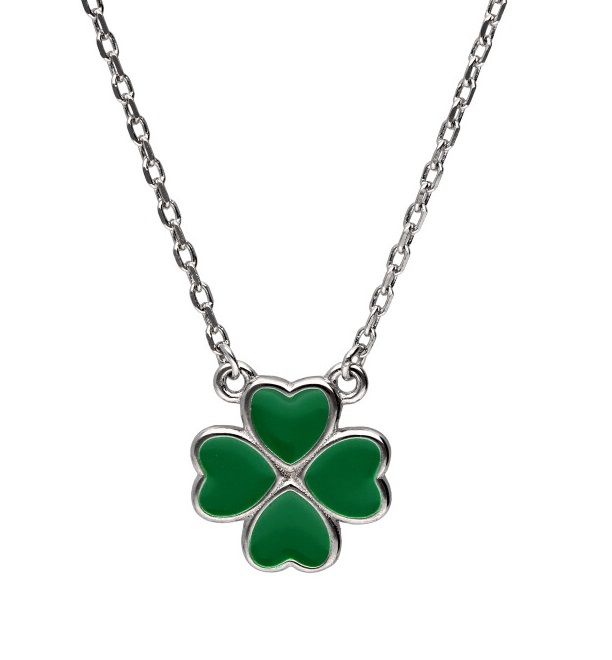 Silver Necklace Clover