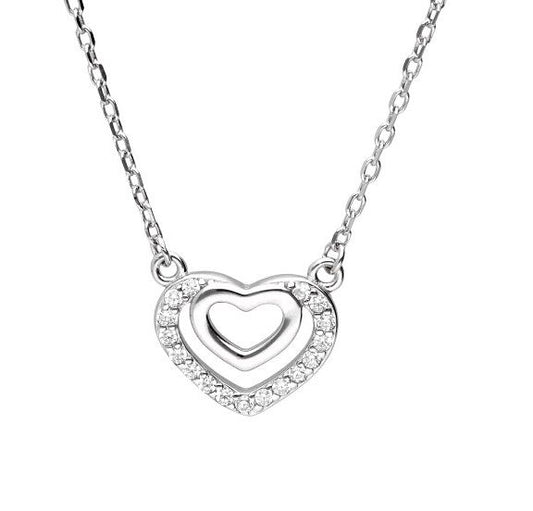 Silver Necklace Heart