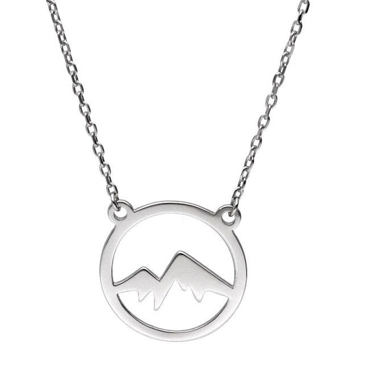 Silver Necklace 43+3 Mountain