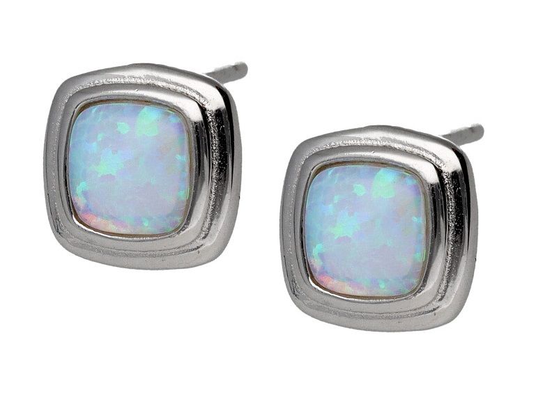 Silver Earrings Opal Op016