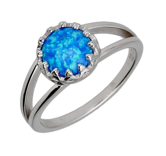 Silver Ring Opal Op05 #6 #6.5 #7 #7.5 #8 #8.5