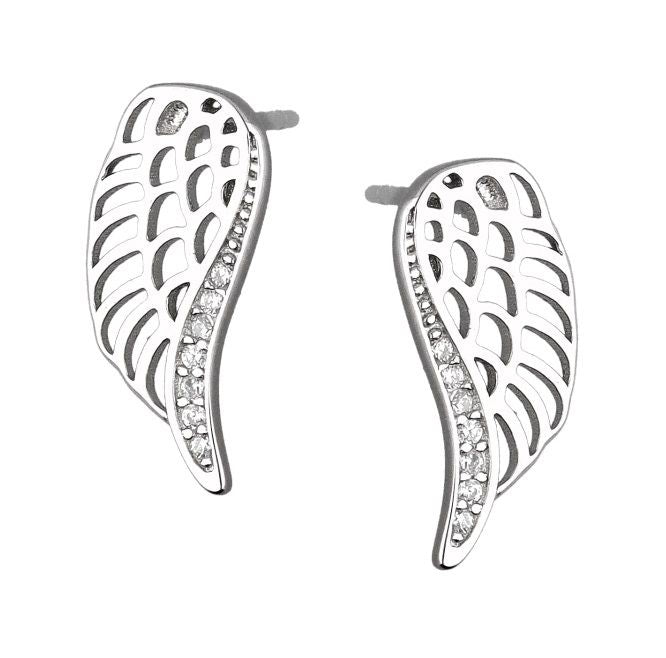 Silver Earrings Wings