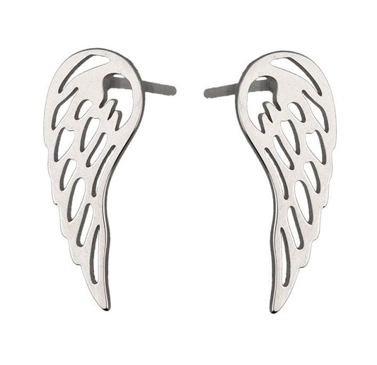 Silver Earrings Wings