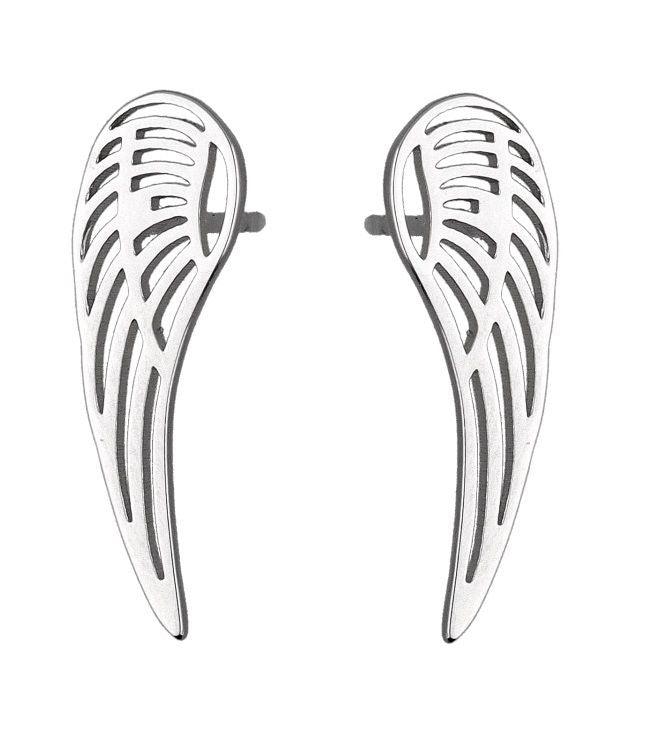 Silver Earrings Wings