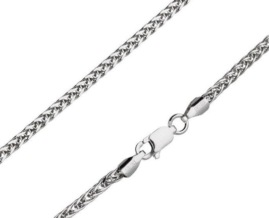 Silver Chain, Spiga / Wheat Chain Rod. G025 L50 cm