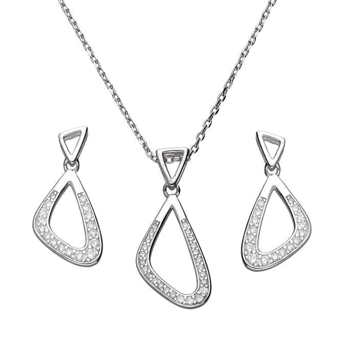 Silver Jewelry Set Length 43+3 Rhodium