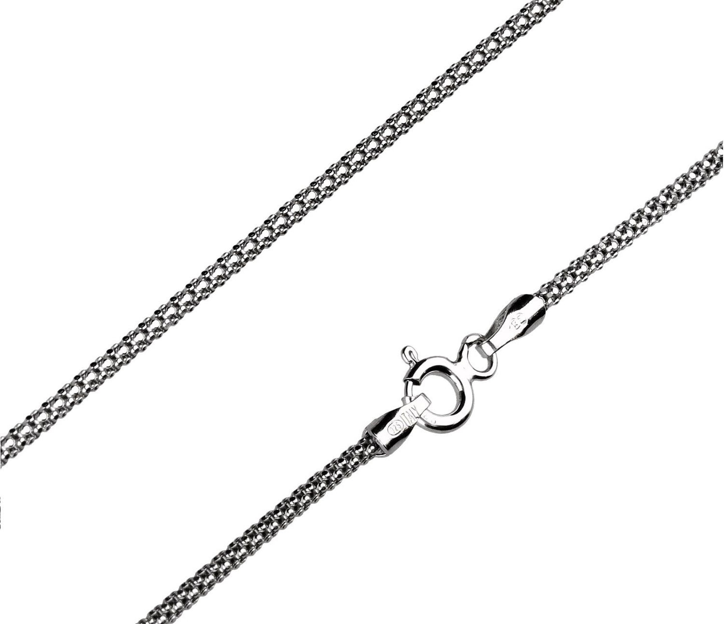 Silver Chain, Coreana G150 L45 D/Cut Rhodium