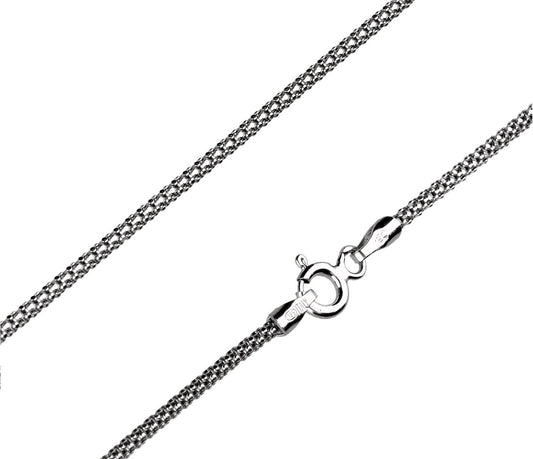 Silver Chain, Coreana G150 L55 D/Cut Rhodium