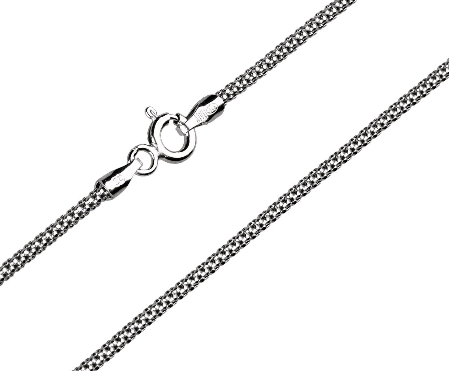 Silver Chain, Coreana G150 L60 D/Cut Rhodium