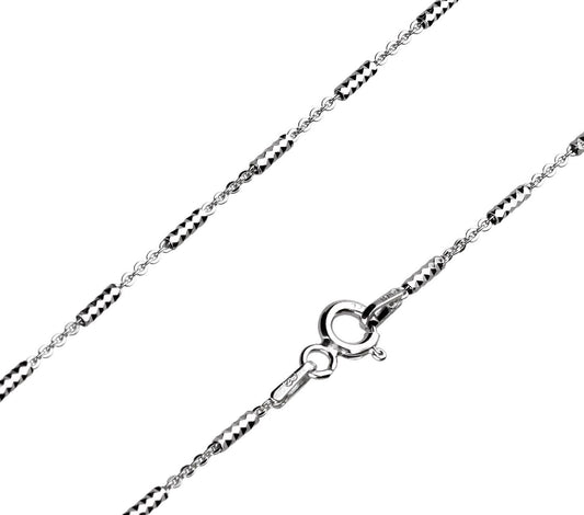 Silver Chain, Tube Brite G030 L60 cm Rhodium