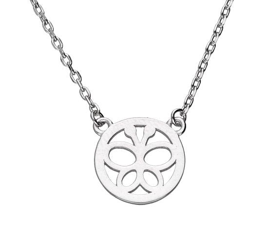 Silver Necklace 43+3 cm Butterfly