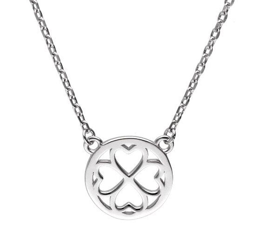 Silver Necklace 43+3 cm Clover