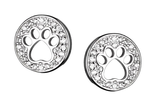 Silver Earrings Paw Paw Dog