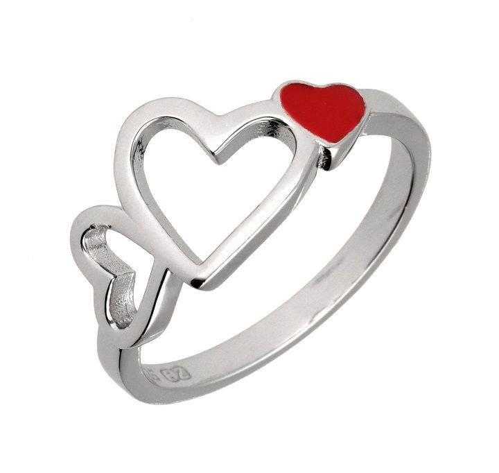 Silver Ring Heart Us Sizes #6 #6.5 #7 #8 #9