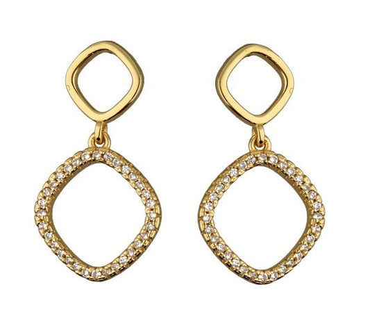 Silver Earrings Gold Plated