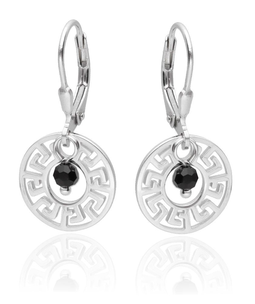 Silver Earrings English Long Greek