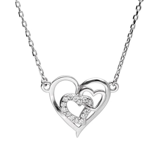 Silver Necklace Heart