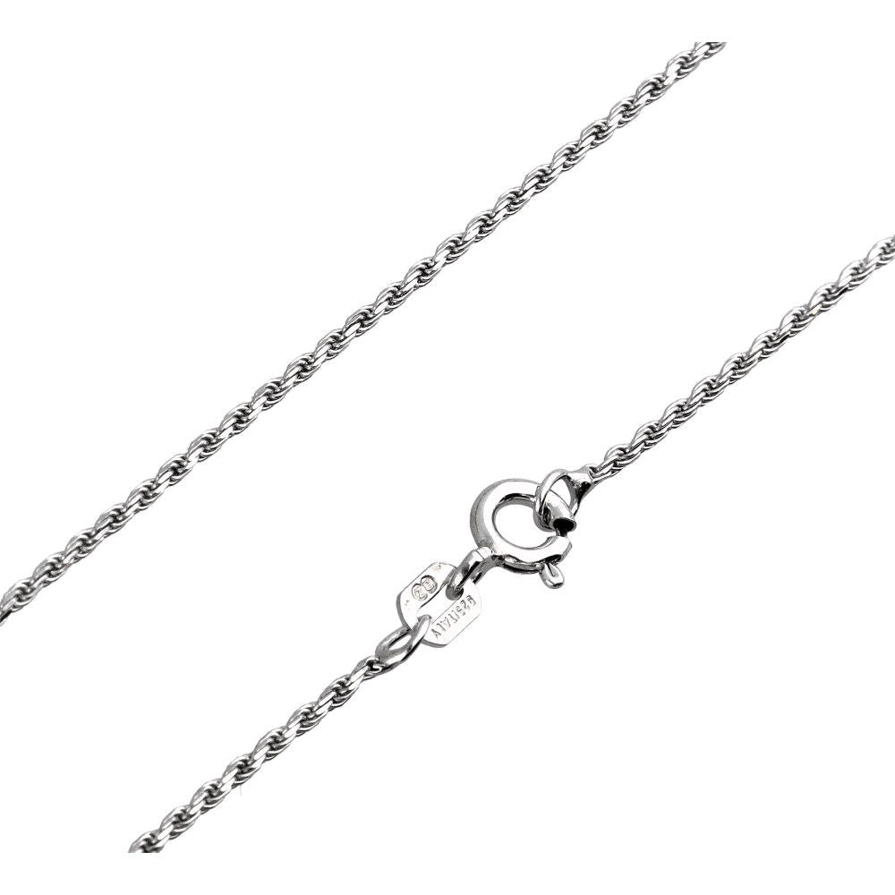 Silver Chain, Rope Chain Rod. G025 L60 cm