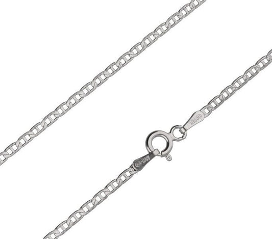 Silver Chain, Marina Gucci Diam. Sp. Pave 2L Rod. G050 L50 cm