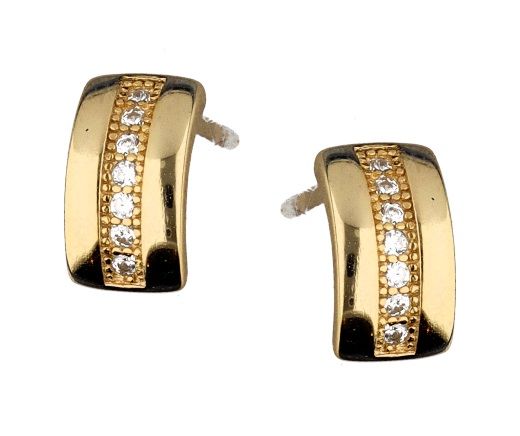 Silver Earrings Gold Plated