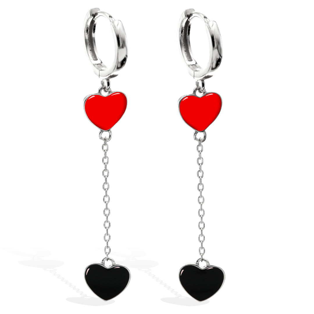 Silver Earrings Heart