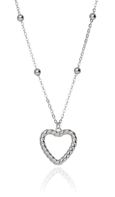 Silver Necklace Heart