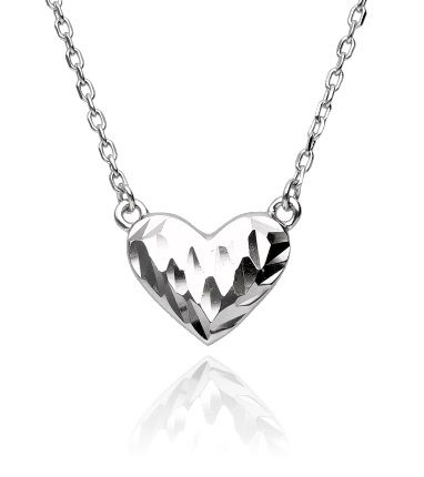 Silver Necklace Heart