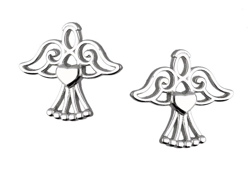 Silver Earrings Angel Kids