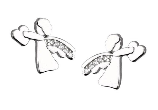 Silver Earrings Angel Kids