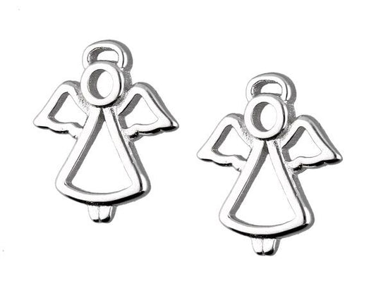 Silver Earrings Angel Kids