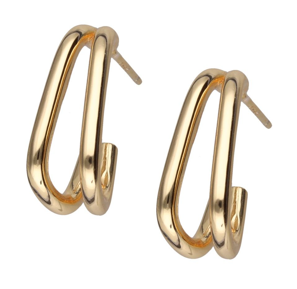 Silver Earrings Gold Plated