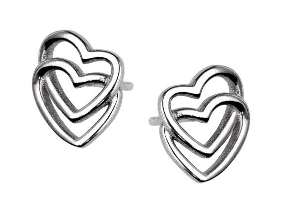 Silver Earrings Heart