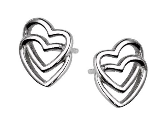 Silver Earrings Heart