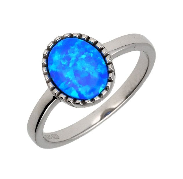 Silver Ring Us Size #6 #6.5 #7 #7.5 #8 #8.5 Opal Op05