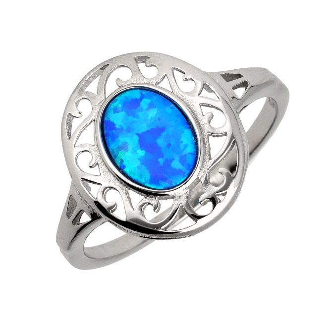 Silver Ring Us Size #6 #6.5 #7 #7.5 #8 #8.5 Opal Op05